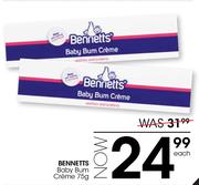 Bennetts Baby Bum Cream-75g Each