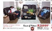 Bradley 3 Piece 3 Action Recliner Suite