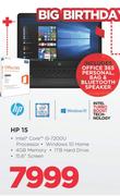 HP 15 Notebook Including Office 365 Personal, Bag & Bluetooth Speaker
