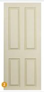Swartland Deep Moulded Door (4 Panel Canterbury)-Each