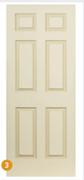 Swartland Deep Moulded Door (6 Panel Colonist)-Each
