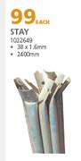 Stay 2400mm 1022649-38 x 1.6mm Each