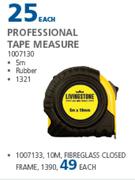 Livingstone Professional Tape Measure 1007133-10m Each