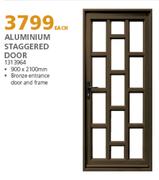 Aluminium Staggered Door 1313964-900 x 2100mm Each