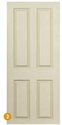 Swartland Deep Moulded Doors (4 Panel Canterbury)-Each