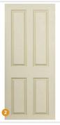 Swartland Deep Moulded Doors 4 Panel Canterbury-813 x 2032mm Each