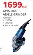 Bosch GWS 2000 Angle Grinder 1289234-Each