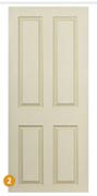 Swartland Deep Moulded Doors 4 Panel Canterbury 1150739-813 x 2032mm Each