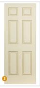 Swartland Deep Moulded Doors 6 Panel Colonist 1159766-813 x 2032mm Each