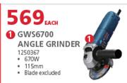 GWS6700 Angle Grinder 1250367-Each