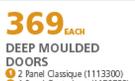 Swartland Deep Moulded Doors (2 Panel Classique) 1113300-Each