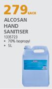 Alcosan Hand Sanitiser 70% Isopropyl 1335723-5Ltr Each