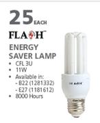 3Flash Energy Saver Lamp-Each
