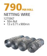 Netting Wire 1275967-13 x 0.71 x 900mm Per Roll
