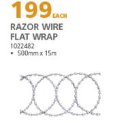 Razor Wire Flat Wrap 1022482-500mm x 15m Each