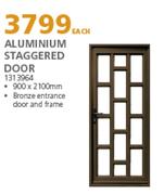 Aluminium Staggered Door 1313964-900 x 2100mm Each