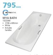 Betta Mya Bath 1322044-1700 x 695mm Each