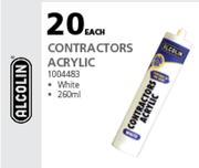Alcolin 260ml Contractor's Acrylic (White) 1004483-Each