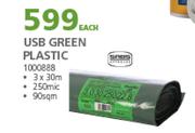 SABS USB Green Plastic 1000888 3 x 30m-Each
