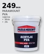 Paramount 20Ltr White PVA-Each