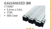 Galvanised IBR 0.3mm x 3.6m Z100 686 Cover-Each