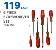 Livingstone 6 Piece Screwdriver Set-Each