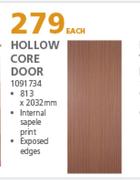 Swartland Hollow Core Door 813 x 2032mm-Each