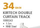 Kirtech Double Curtain Track 1.5m-Each