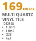 Multi Quartz Vinyl Tile Red 1.3mm 1062348-Per Box