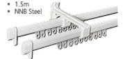 Kirtech Double Curtain Track 2m-Each