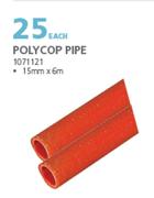 Polycop Pipe-15mm x 6m Each
