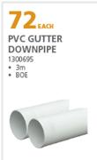 PVC Gutter Downpipe Boe 3m-Each