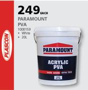 Plascon Paramount PVA (White) 1000159-20Ltr