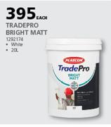 Plascon Tradepro Bright Mat (White) 1292174-20Ltr