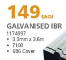 Galvanised IBR 1174997-0.3mm x 3.6m Each