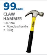 Livingstone Claw Hammer 100700g Each