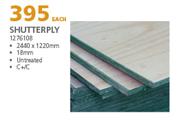 Shutterply 1276108-2440 x 1220mm Each