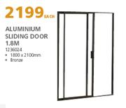 Aluminium Sliding Door 1.8M 1236024-1800 x 2100mm Each