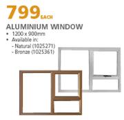 Aluminium Window-1200 x 900mm Each