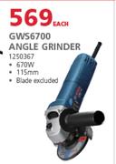 Bosch GWS6700 Angle Grinder 1250367-Each