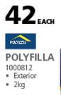 Polycell Polyfilla 1000812-2Kg Each
