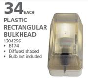 Eurolux Plastic Rectangular Bulkhead 1204256-Each
