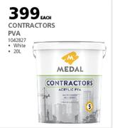 Medal Contractors PVA (White) 1042827-20Ltr Each