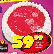 Sweet Dessert Topping Valentine's Day Cake