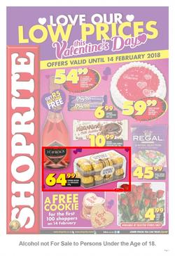 Shoprite KZN : Love Our Low Prices Valentine's Day (05 Feb - 14 Feb 2018), page 1