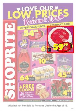 Shoprite KZN : Love Our Low Prices Valentine's Day (05 Feb - 14 Feb 2018), page 1