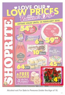 Shoprite KZN : Love Our Low Prices Valentine's Day (05 Feb - 14 Feb 2018), page 1