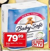 Baby Soft 2-Ply Toilet Rolls-18 Per Pack