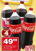 Coca-Cola Regular/Light/Zero/Tab Cold Drink-4x2Ltr 