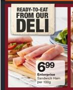 Enterprise Sandwich Ham-Per 100g